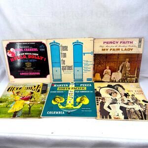 6 Records Broadway Rogers and Hammerstein My Fair Lady Oklahoma Hello Dolly +